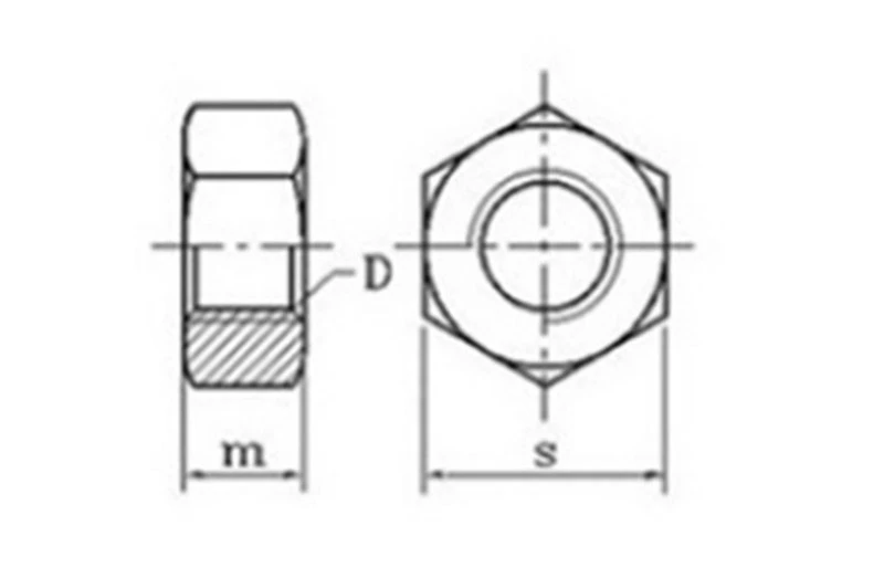 Left-Hand-Thread Hex Nut 1 Left-Hand-Thread Hex Nut 1