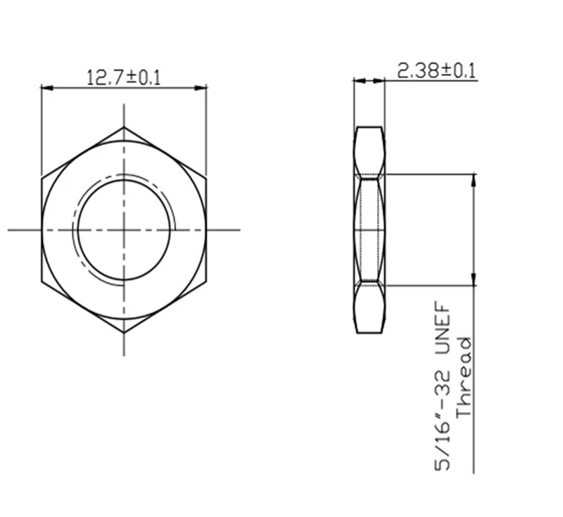 hex panel nut hex panel nut